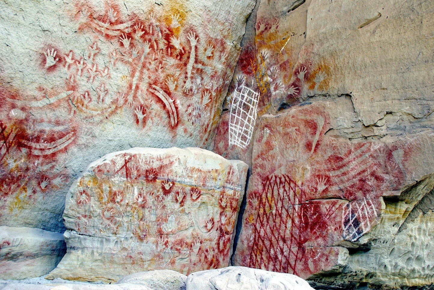 The power of imagery comes across in this Aboriginal rock art. This power answers the question "Why Art Therapy".